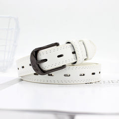 Stylish Pin Buckle Belt Hollow Out Thin PU Leather Casual Belt