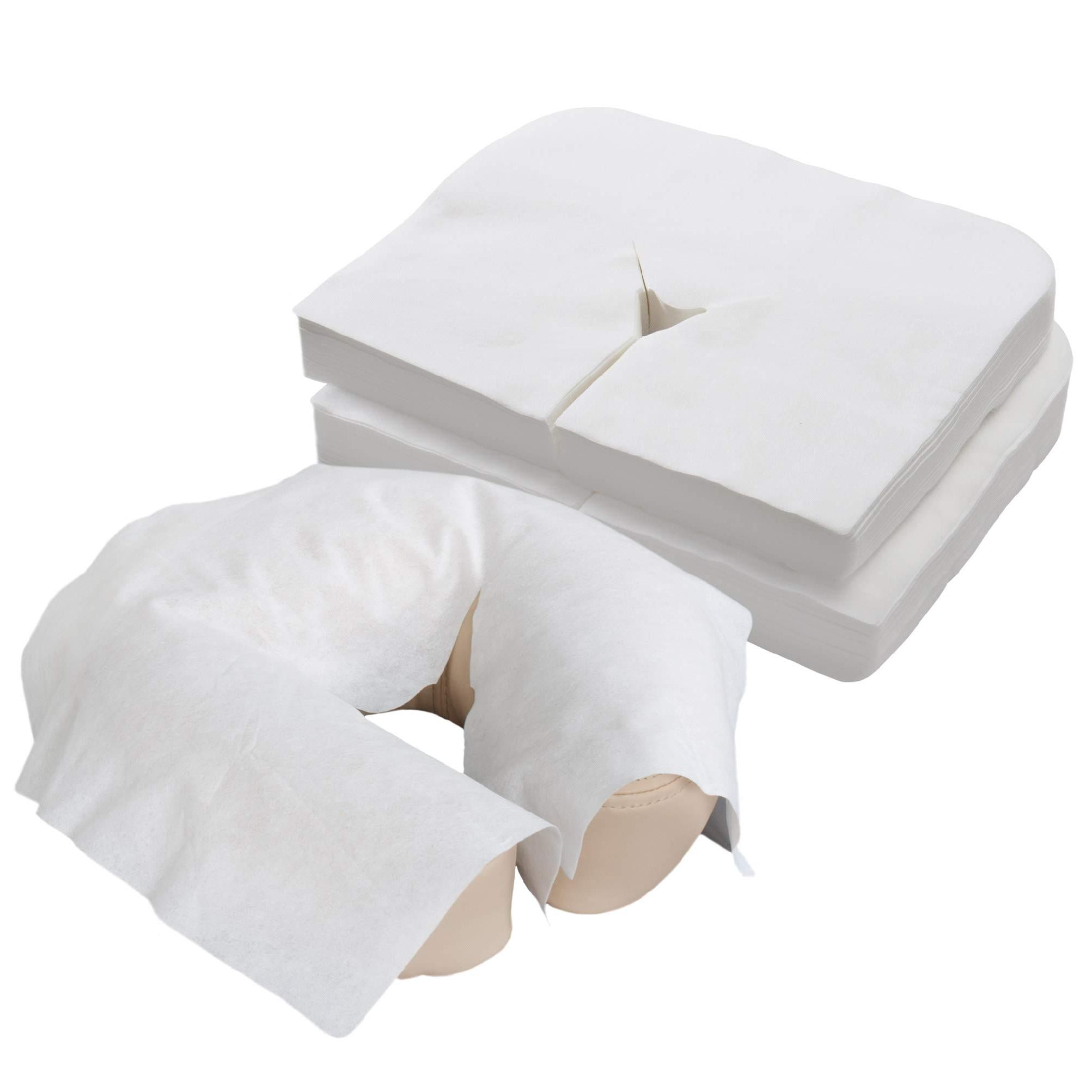 100 Soft Disposable Face Cradle Covers for Massage Tables and Chairs