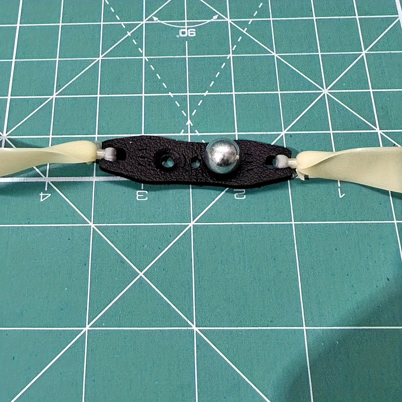 50pcs 2mm Microfiber Slingshot Pit Pouch With Double Pits & Hole for Locating