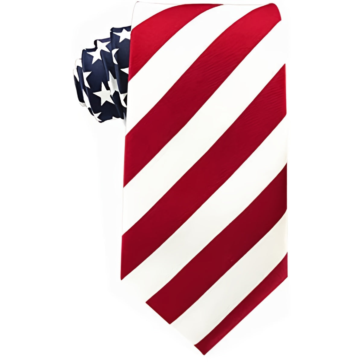Men's Flag Stars & Stripes Red Necktie Stripe Ties