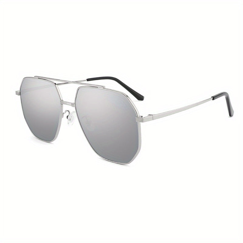 Men's Polarized Sunglasses Stainless Steel Frame Anti Glare