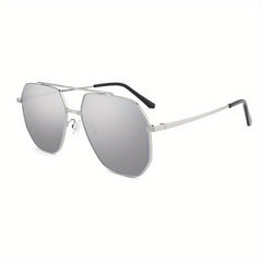 Men's Polarized Sunglasses Stainless Steel Frame Anti Glare