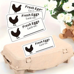 120pcs Egg Box Date Tags Self-adhesive Label Stickers