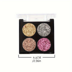 Diamond Sparkle Sequin Eyeshadow Palette, 4 Colors