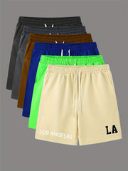 Comfy Men's Casual Drawstring Shorts for Summer Basketball Fitness
