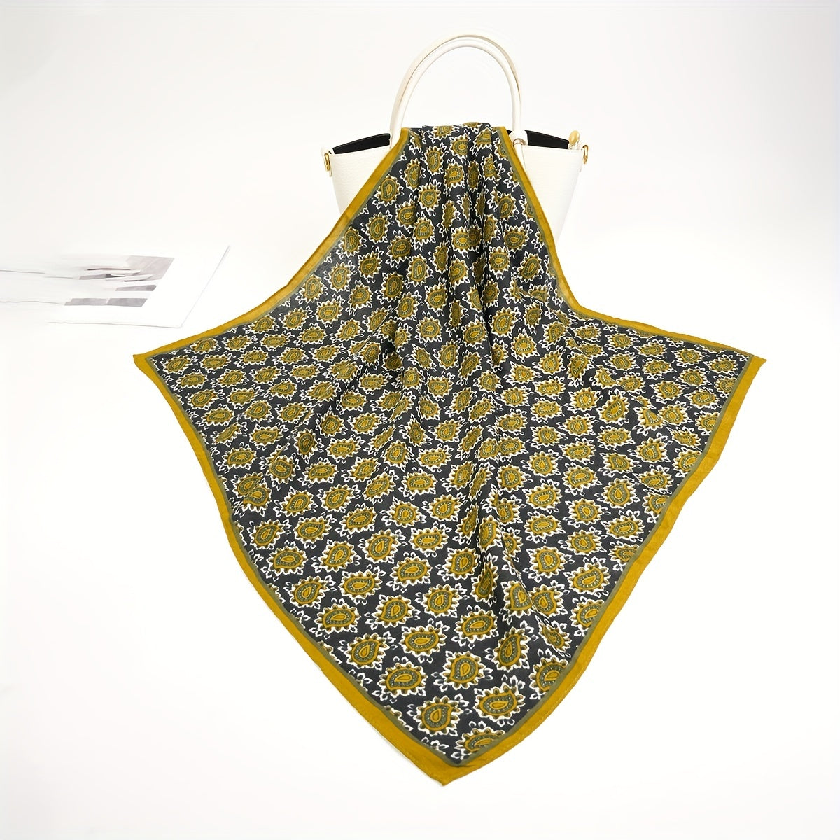 Paisley Print Square Scarf Lightweight Bandana
