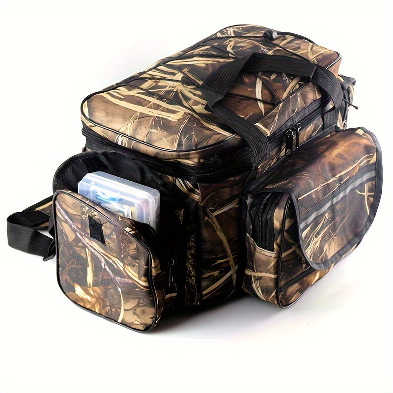 Large Capacity Fishing Bag Camouflage Crossbody Bag