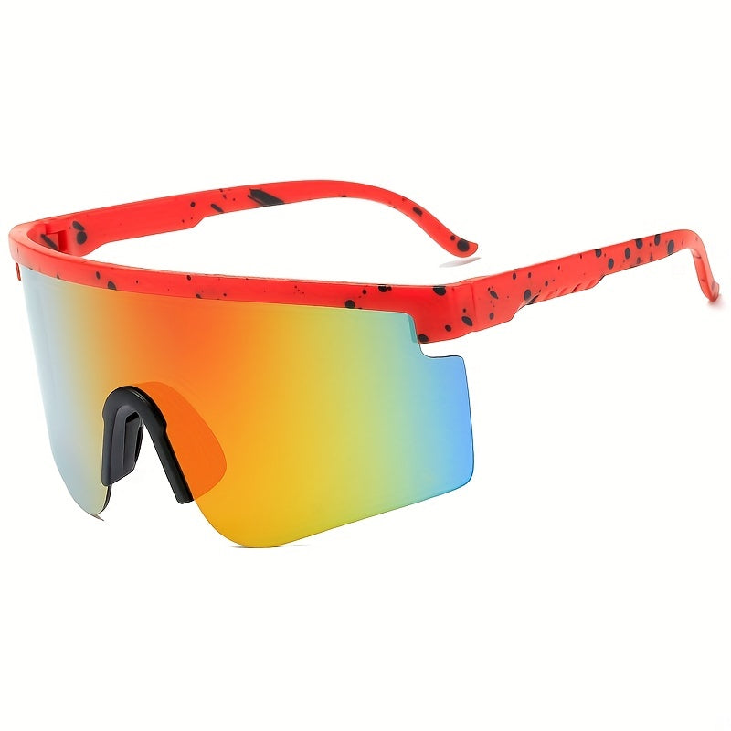 Men's Large Frame Polarized One Lens Sports Sunglasses UV Protection