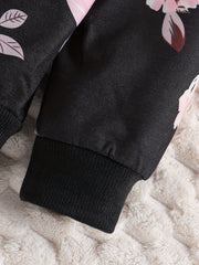 Baby Girls Flower Print Sweatshirt Kids Pullover Top