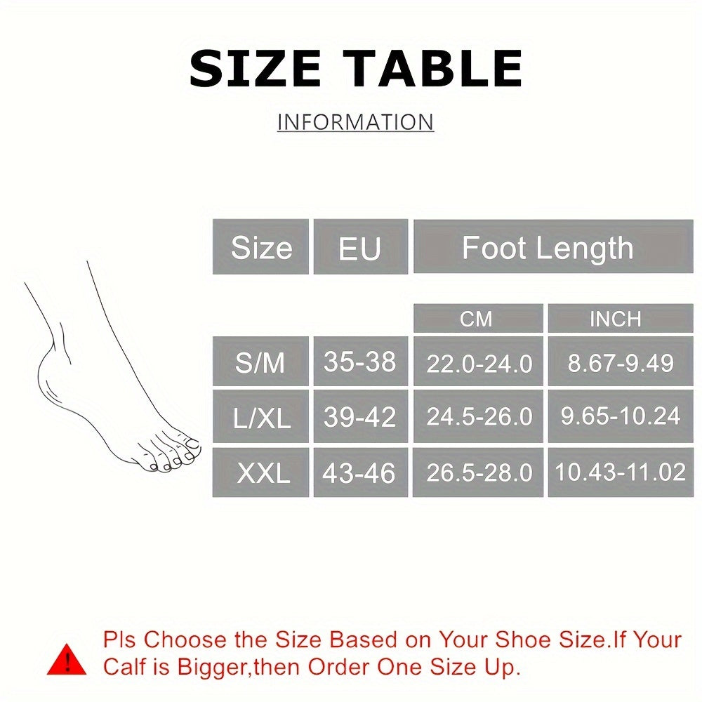 2 Pairs Compression Socks Knee Length Unisex