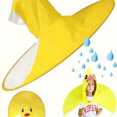 Kids Duck Raincoat Cloak PVC Poncho Gift