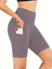 High Waist Skinny Biker Shorts Sports Yoga High Stretch Shorts