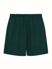 Cactus Pattern Comfy Shorts Men's Casual Elastic Waist Drawstring
