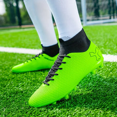 High Top AG Cleat Football Boots for Men Anti Skid Breathable Lace Up Soccer Cle