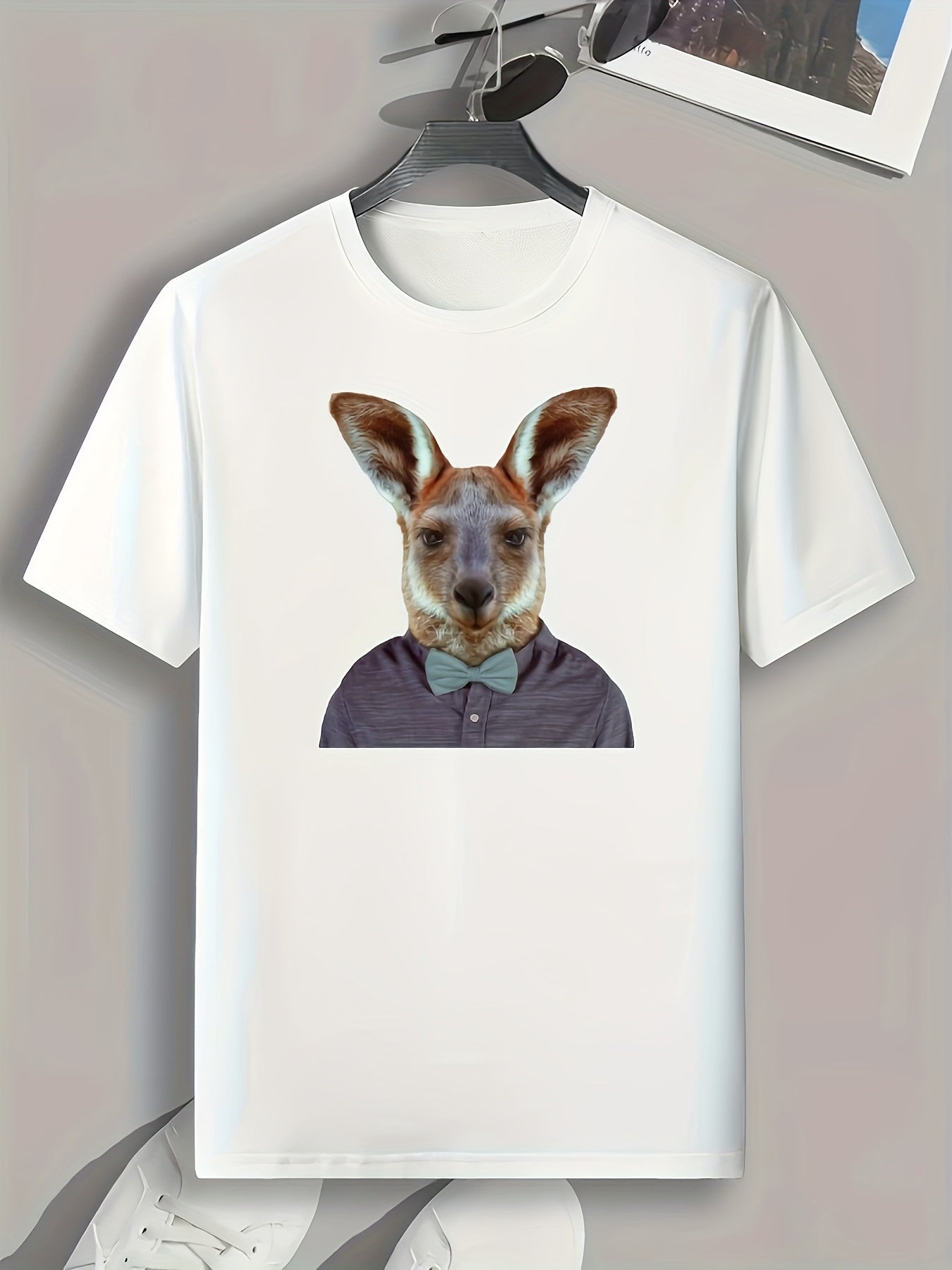 Animal Head Print Men's Graphic T-Shirt for Summer