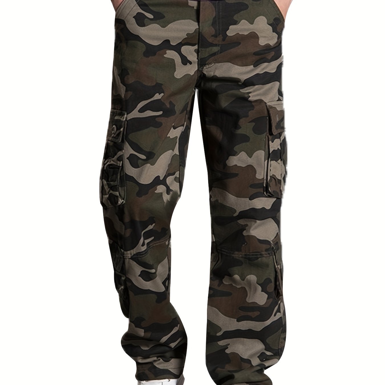 Camouflage Cotton Cargo Pants Men's Casual Pocket Pants