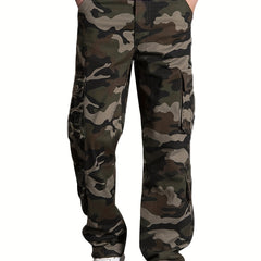 Camouflage Cotton Cargo Pants Men's Casual Pocket Pants