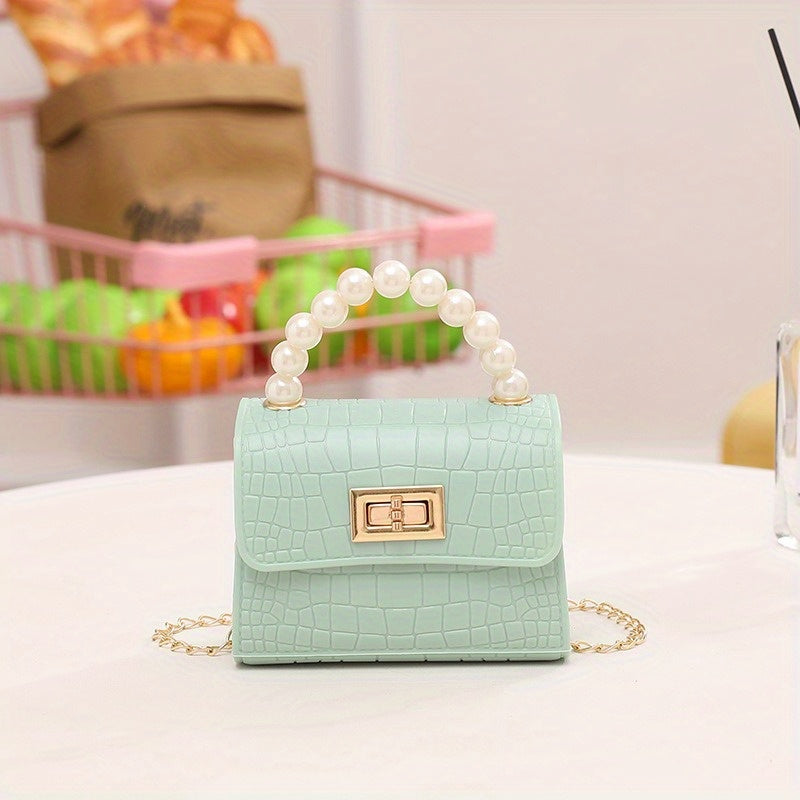 Crocodile Pattern Jelly Bag Kids Handbag Coin Purse Crossbody Bag