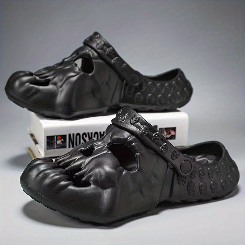 Men's Skull Clog Slides Casual Slippers
