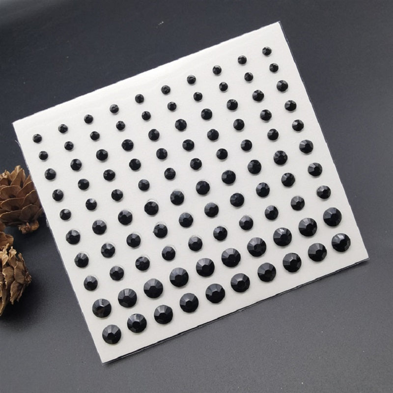 Colorful Rhinestone Pearl Face Sticker