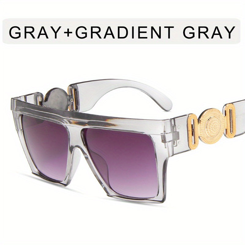 Flat Top Square Sunglasses UV400 Sun Shades for Summer Beach Travel