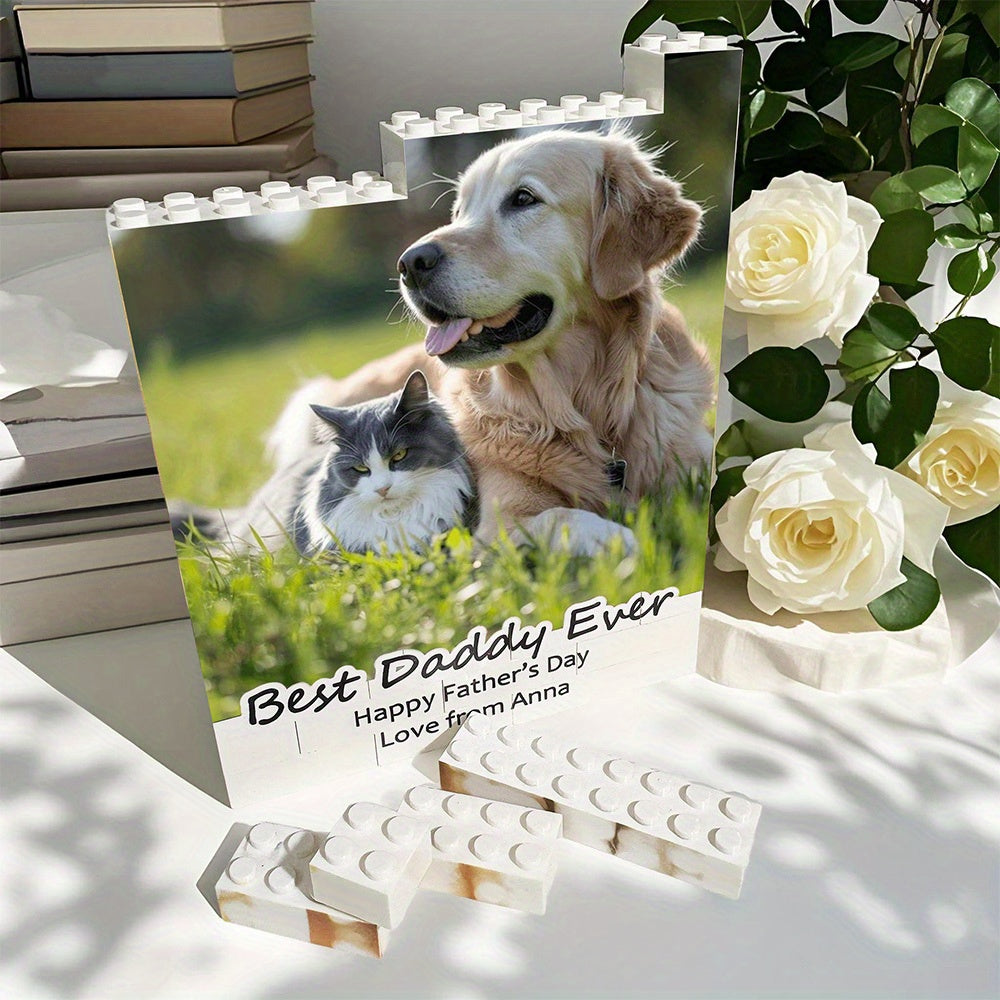 Custom Father's Building Blocks - Personalized Dad's Gift