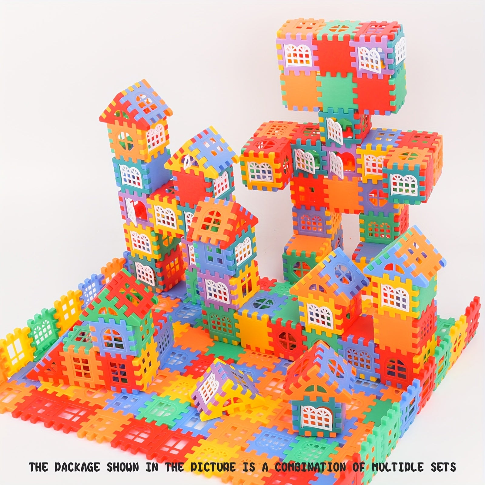 Colorful Building Blocks House Toy 3D Assembly Puzzle