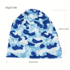 Mesh Holes Breathable Camo Men's Pullover Beanie Hat