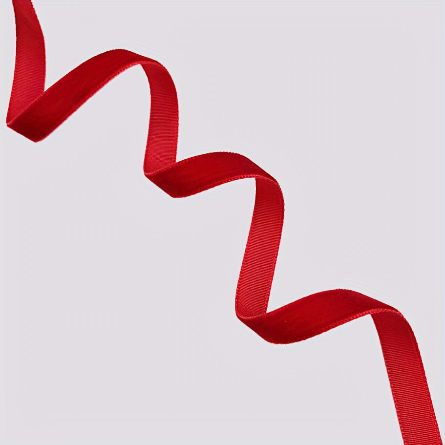50 Yards Red Velvet Ribbon Butterfly Knot DIY Gift Packaging Bouquets