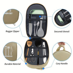 Outdoor Camping Utensil Case Picnic Cooking Tools Storage Bag