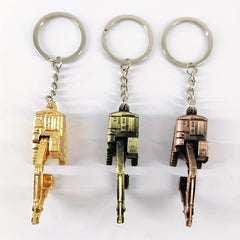 Alloy 3D Excavator Keychain Car Bag Decoration Ornament Gift