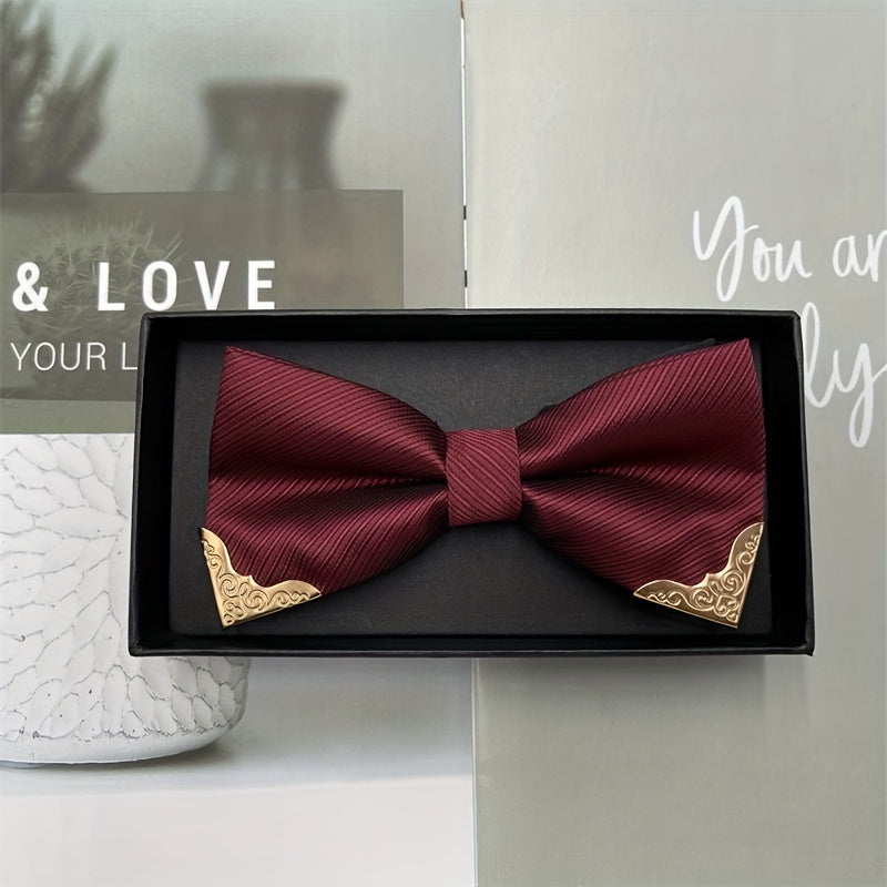 Men's Metal Edge Bow Tie for Wedding Suit