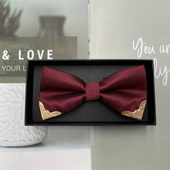 Men's Metal Edge Bow Tie for Wedding Suit