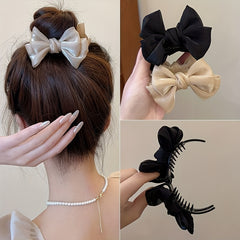 Minimalist Mesh Bow Hair Clip Ponytail Holder Hair Ornament