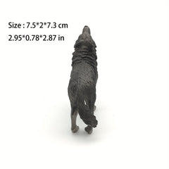 Realistic Wolf Howling Model with Textured Fur & Expressive Eyes