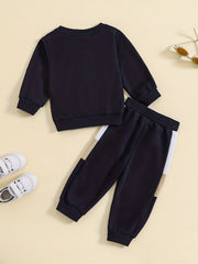 Toddler Boy's Sweatshirt Set Pullover & Trousers Outfit