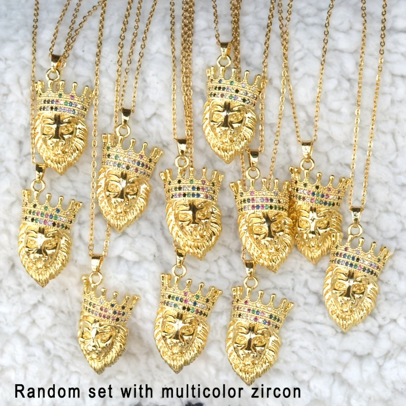 Boys Vintage Lion Pendant Necklace Jewelry Accessories