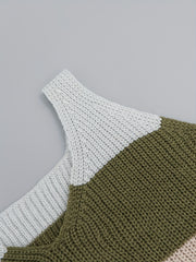 Sleeveless Knitted Tank Top Casual Women's Clothing