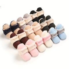 Warm Hook and Loop Fastener Boots for Baby Boys and Girls