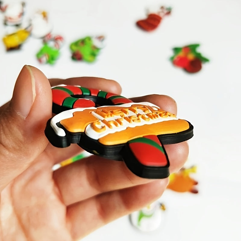 12pcs Cartoon Christmas Fridge Magnets Early Education Stickers