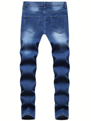 Men's Ripped Jeans Casual Street Style Distressed Denim Pants