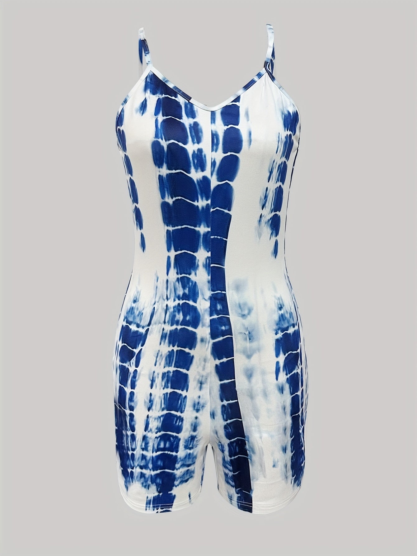 Tie Dye Cami Romper Jumpsuit Sleeveless Casual Women's Clothing