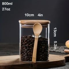 Glass Jars With Airtight Lids Food Storage Containers Bamboo Lids