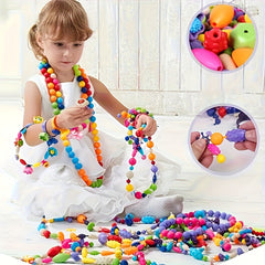 Bead String Toy Set for Fine Motor Skills Hand Eye Coordination