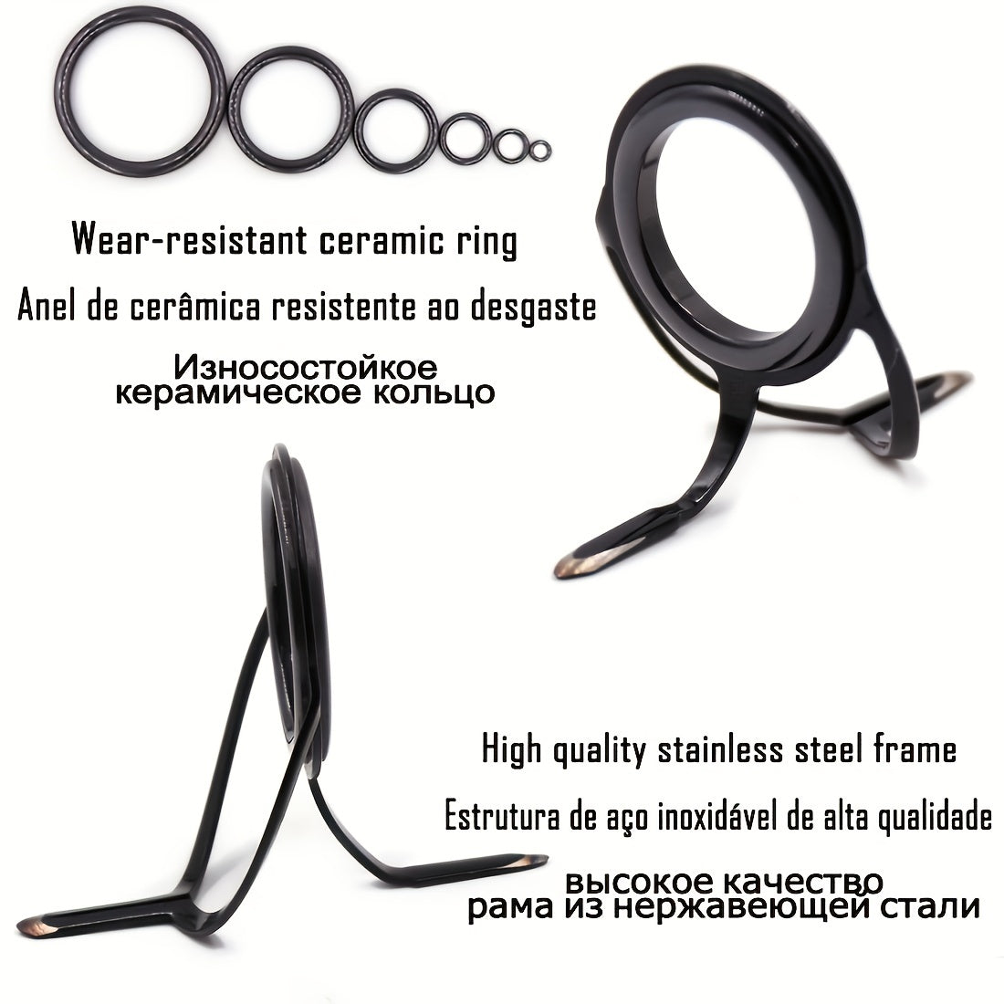 Stainless Steel Fishing Rod Guide Rings 4-38mm 50pcs/100pcs