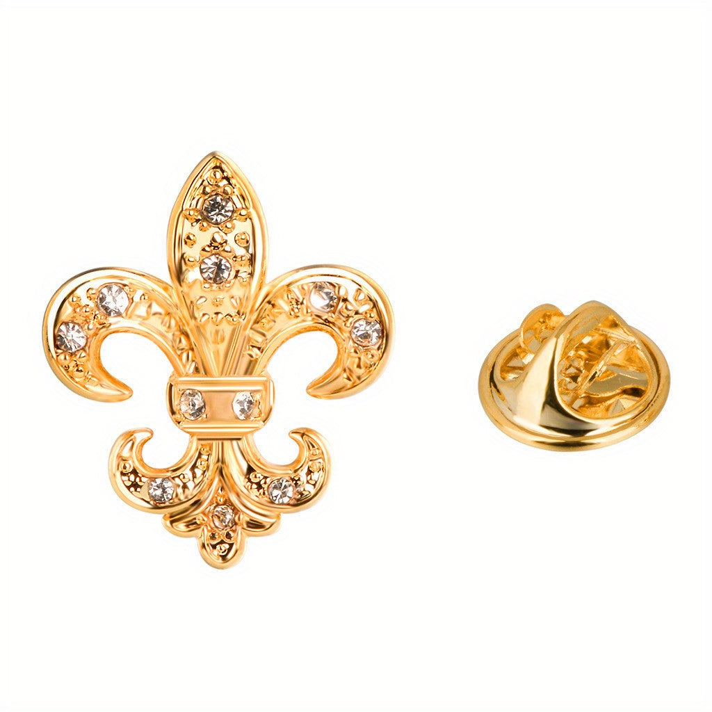 Golden Lily Mini Suit Pin Men's Brooch