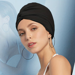 Women's Stretch Swim Cap: Protect Ears & Comfortable Fit