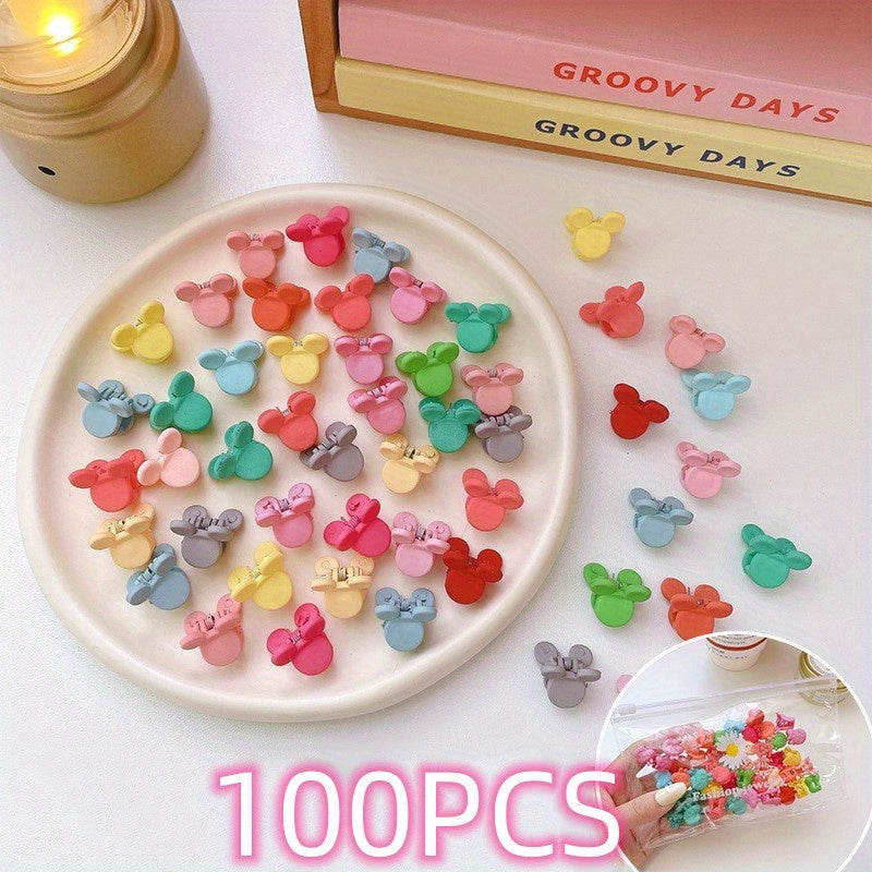 100pcs Baby Girls Hair Accessories Colorful Crown Flower Wing Hairpins
