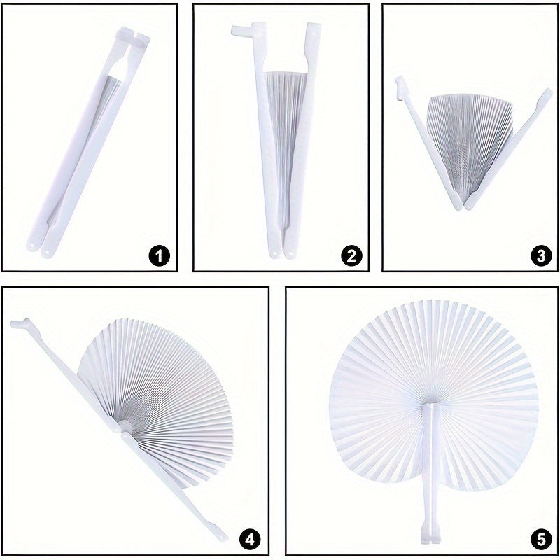 6pcs Party Paper Fan Set for Pure Decoration