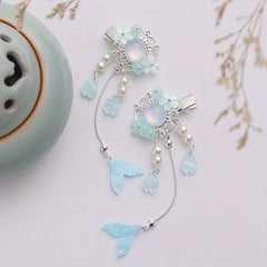 Vintage Chinese Style Faux Pearl Tassel Hairpin